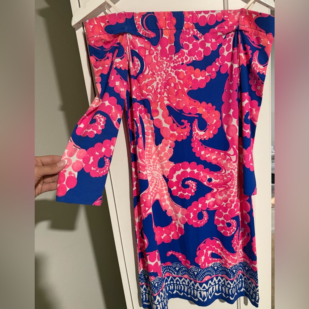Lilly Pulitzer Pink and Blue Patterned Dress